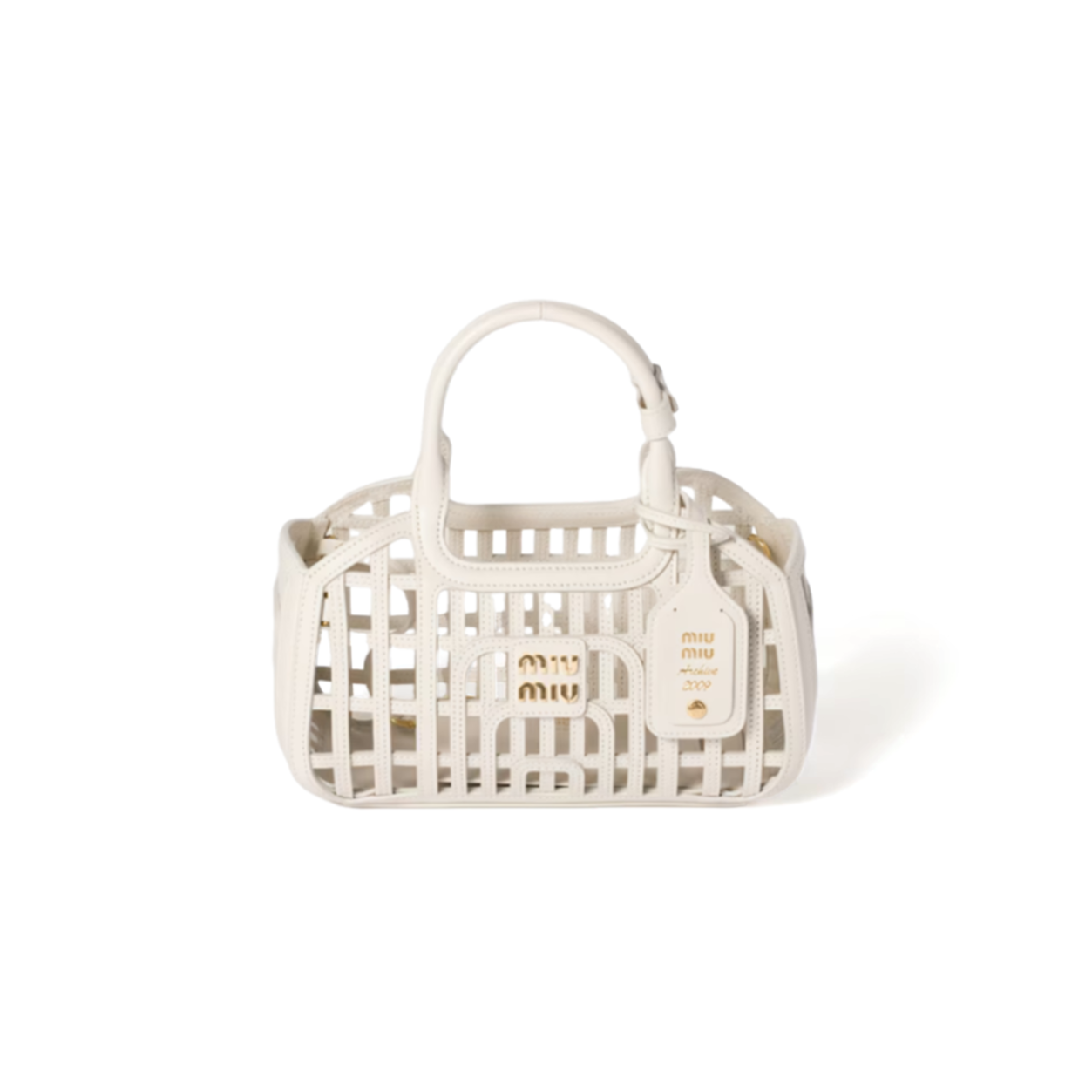MIU MIU LEATHER BASKET 5BA294 (24*12.5*9cm)